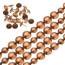 6Pcs Upholstery Nailhead Trim, 1 Meters Glossy Tacks Strips(16mm Brown)