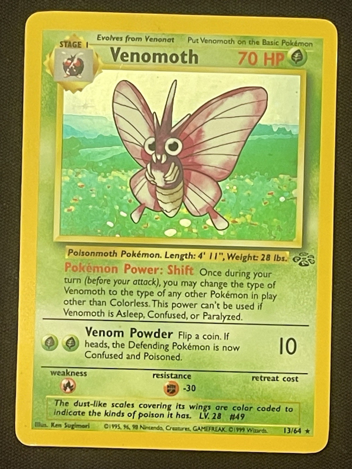 Venomoth 13/64 Jungle Holo NM
