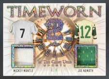 2022 Leaf In The Game Used Sports Mantle/Namath Time Worn 2 Silver /9 #TW-13