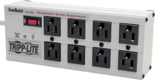 Isobar 8 Outlet Surge Protector Power Strip, 25Ft Long Cord, Right-Angle Plug, M