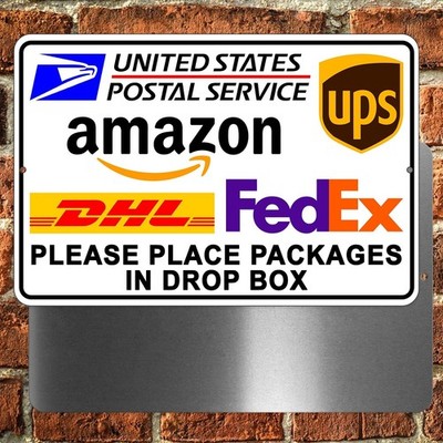 Please Deliver Packages To Drop Box Sign Or Decal 6 SIZES usps delivery  I251