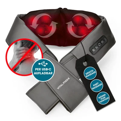 VITALMAXX VITALlmaxx Shiatsu Massagegerät Nacken Schulter Rücken Massage Gerät
