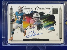 Jaylen Waddle On Card Auto 2024 Impeccable Canvas Creations 41/75 🦆