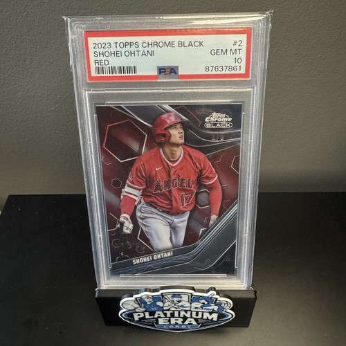 2023 Topps Chrome Black Ohtani Red 2/5 PSA 10 Pop 2