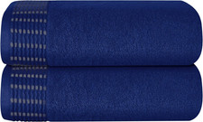 Cotton 2 Pack Oversized Bath Towel Set 28x55 inches, Large Bath Towels, Ultra Ab