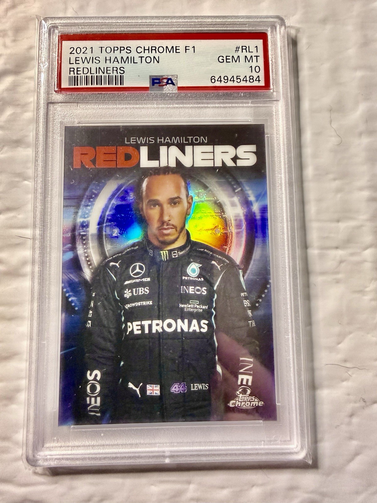 2021 Topps Chrome Formula 1 Redliners Lewis Hamilton #RL1 PSA 10