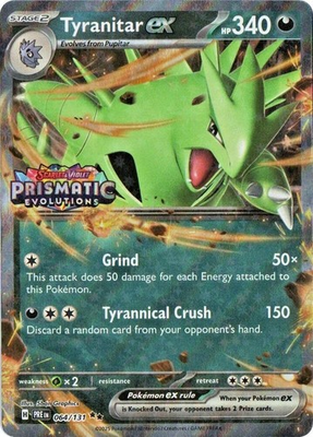 #ad #ad Tyranitar ex 64 131 Prismatic Evolutions Stamp Promo Double Rare Pokemon NM MINT $1.24