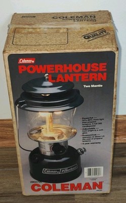 VINTAGE COLEMAN POWERHOUSE LANTERN TWO MANTLE MODEL 290A700 07/89