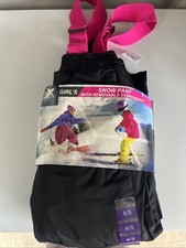 Rway by ZEROXPOSUR Winter Bib Snow Pants Overalls Black boarding Kid XS girl 4/5