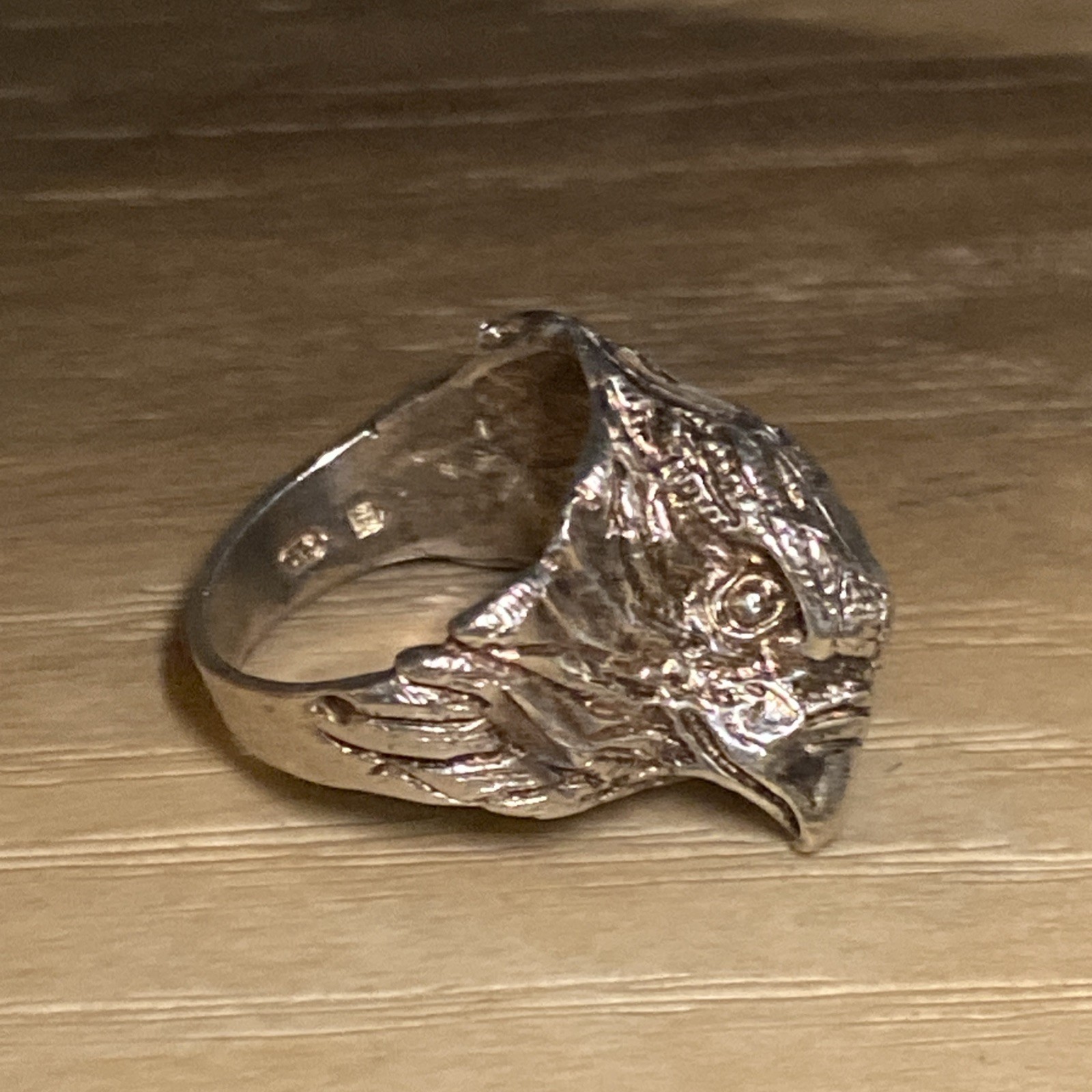 VINTAGE Solid Sterling Silver 925 Eagles Head 11.… - image 8