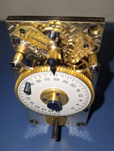 Antique E Howard Boston Mechanical Safe Time Lock Movement Working Unused W/ Key - Picture 3 of 8