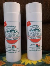 Vintage 1994 Original NoWet Wonder Foam Carpet Upholstery Cleaner 12oz-2 bottles