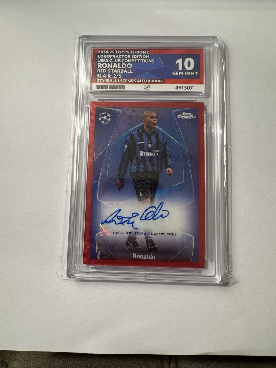 2024-25 Topps Chrome Ronaldo R9 Red Starball Legends Auto /5 ACE