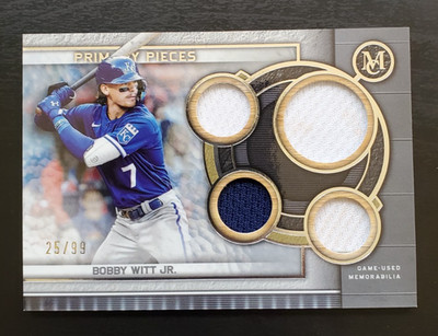 2023 Museum Collection Bobby Witt Jr. Primary Pieces Quad Relic 25/99 Royals