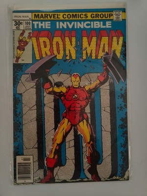 IRON MAN #100 [MARVEL COMICS] NEWSSTAND 1977 1st Print Combined Shipping