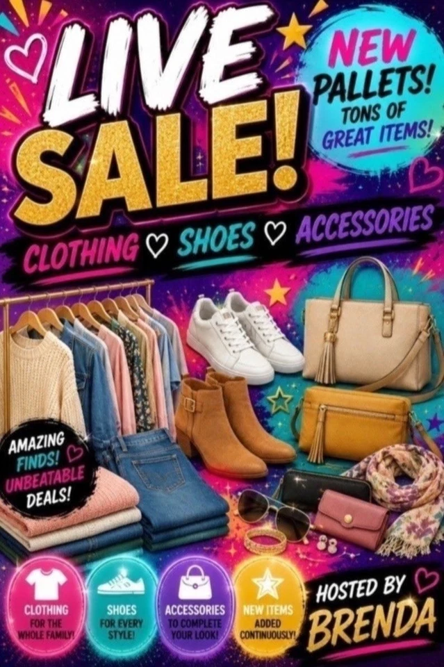 $1.50 starts! ALL NEW PALLETS ARE IN! Clothing for the whole family