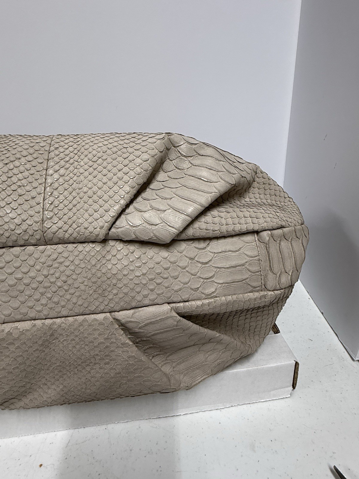 Furla Beige Python Embossed Leather Hobo Shoulder… - image 11