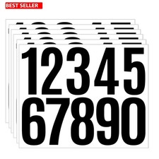 Large 3-Inch Vinyl Number Stickers - 60 Durable Address Labels for All Surfaces