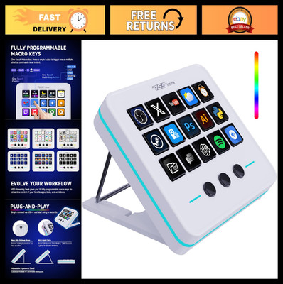 Customizable Macro Keypad - 18 Programmable Keys for Gaming & Streaming, USB Sou