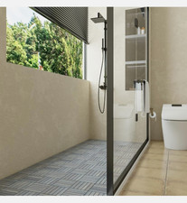 Acacia Wood Real Wood Dusk Grey 2 x Packs 40x Tiles Interlocking Patio Deck Tile