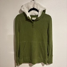 Wild Rye Helens Hoodie Pullover Women’s 8 Green Fleece Sherpa Hood