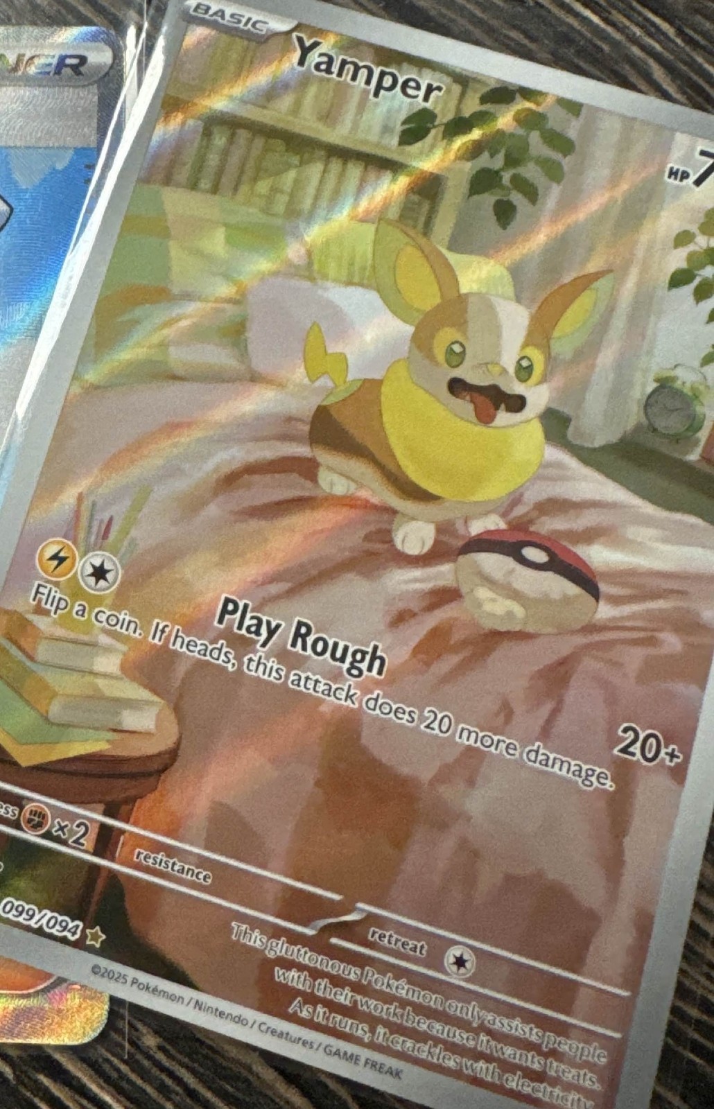 Mega Evolution: Phantasmal Flames 99/130 Yamper Pokemon Card Art Rare