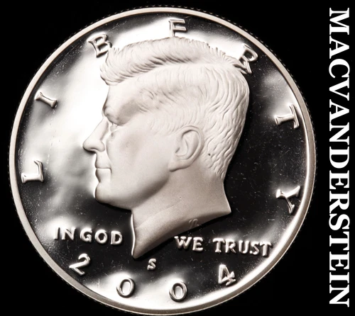 2004-S Silver Kennedy Half Dollar-Choice Gem Proof Lustrous No Reserve #i3126
