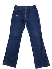 Wrangler Mens Jeans Bootcut Vintage 70's USA 945DEN Regular Fit Distressed 34X32
