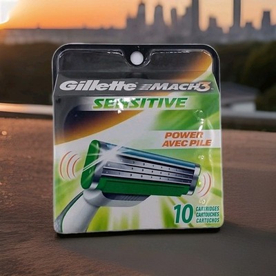 Gillette Mach 3 Sensitive Power 10 Refill Cartridges