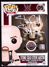 Stone Cold Steve Austin Signed WWE Funko Pop #05 Vinyl Action Figure BAS COA 5 3