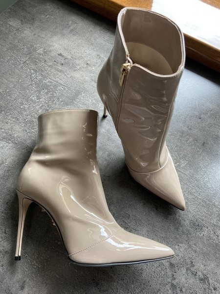 Damen Le Silla Stiefel Beige Lackleder 37