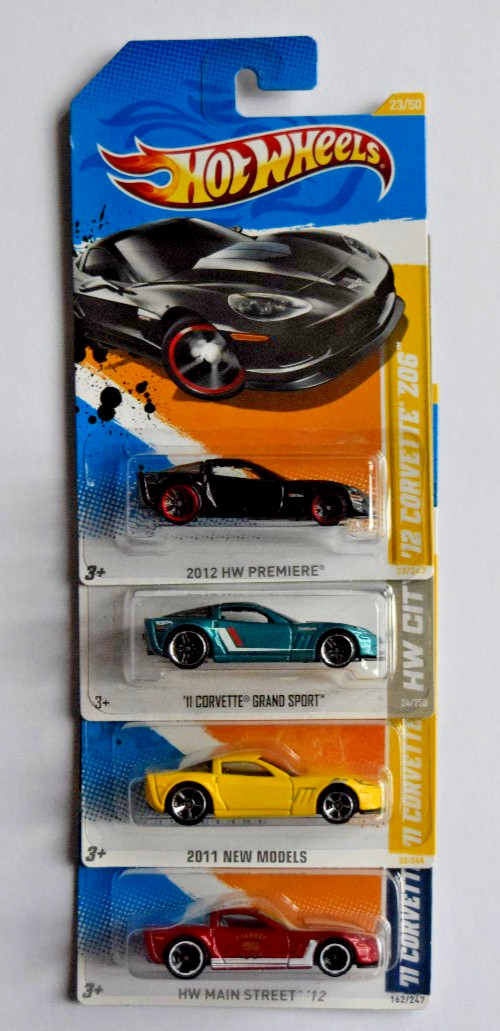 Hot Wheels '2011 Corvette Grand Sport mixed lot 4 Cars
