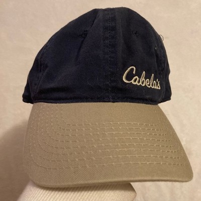 Cabela's Two-Tone Navy Blue & Khaki Twill Strapback Baseball Cap