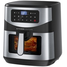 Kitchen Couture 12 Litre Clear View Digital Air Fryer Large Capacity Silver