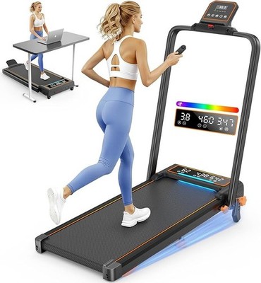 Treadmills for Home, 15% Incline Treadmill, Folding Treadmill Filpped Screen
