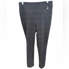 Tommy Hilfiger Black,Brown  Gray Plaid PullOn Style Pants size 10.