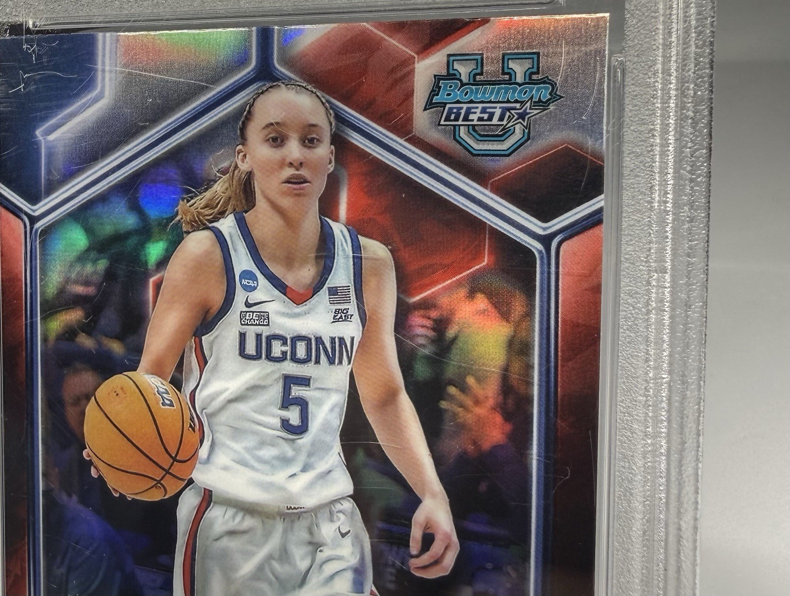 2023 Bowman's Best University Paige Bueckers #87 Refractor PSA 10 Gem Mint UConn view 3