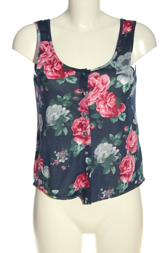 ONLY Top corto Donna Taglia IT 40 blu-rosa-verde stile casual - Foto 1 di 5