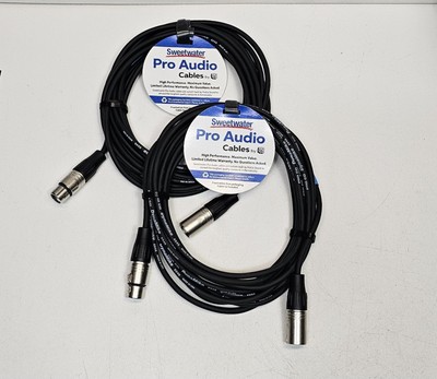 2 pcs Sweetwater PRO Audio Cables EXMSS-20, 20FT XLRF-XLRM Cable, Set of 2! New.