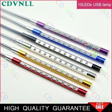 USB 10 LED Light Keyboard Night Flexible Lamp for Reading Notebook PC Laptop 1X