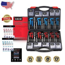 Master 320pc Helicoil Thread Restorer Kit - Sae Metric Hss Drill Tap Engine Stud