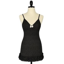 Victorias Secret Lace Chemise Womens M Sexy Little Things Bow Detail Intimates