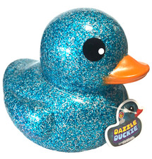 FREE SHIP - JUMBO 5.5" GLITTER SPARKLE CRUISING RUBBER DUCK CRUISE DAZZLE DUCKIE