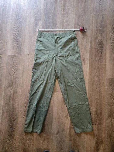 NOS Vintage 60s OG 107 Military Sateen Army Vietnam War Trousers Pants 34x33