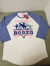 New Pro Rodeo National Finals Rodeo Mens Raglan Sleeve T-Shirt.