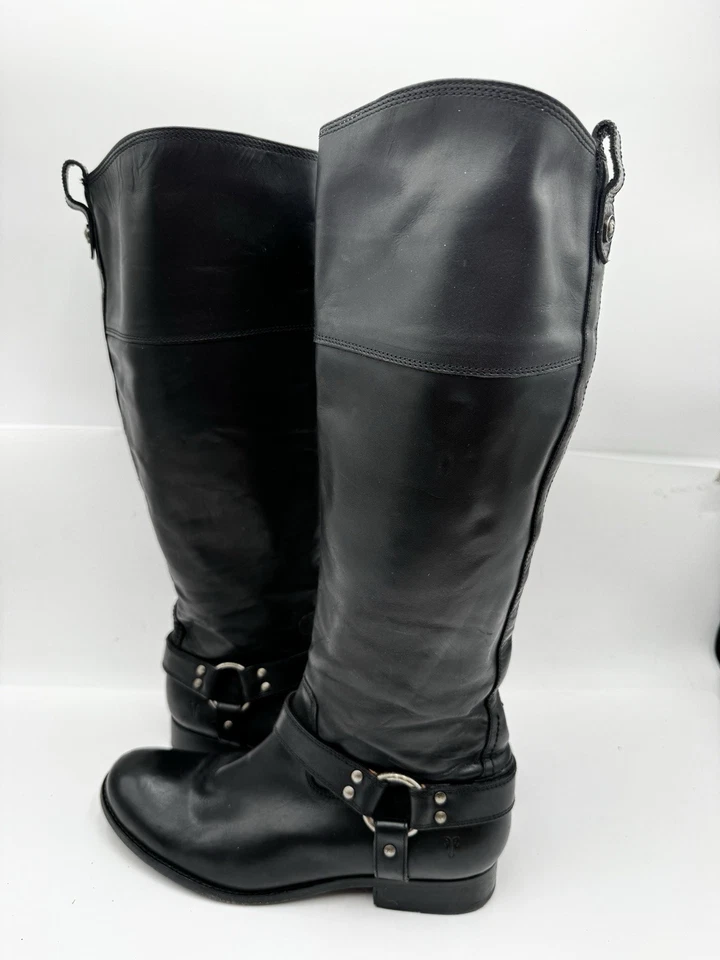 Fry Veronica Harness Tall Boots Women's Size 9.5 B Black Leather Knee High boots - Image 2 of 4