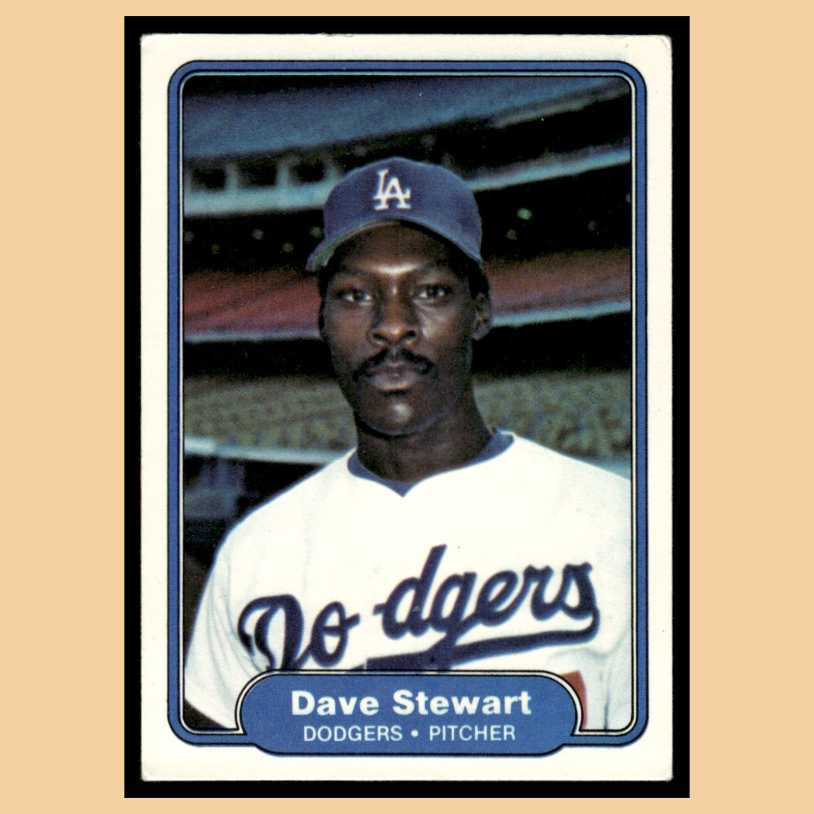 Dave Stewart Rookie #24 1982 Fleer Los Angeles Dodgers Baseball Card MLB NM
