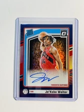 Ja'Kobe Walter 2024-25 Donruss Optic Rated Rookie Purple AUTO Raptors
