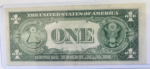 Billete de un dólar de 1935 certificado de plata del norte de África sello de oro sin circular - Imagen 4 de 4