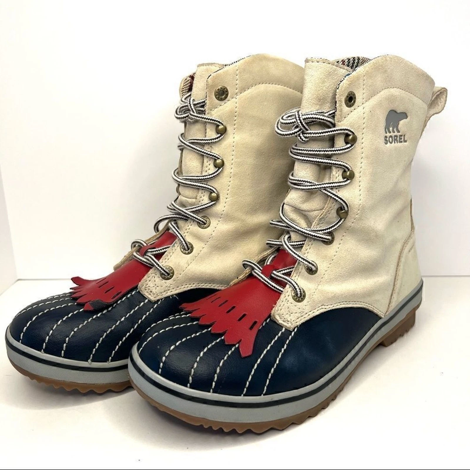 Sorel Tivoli Camp 18 Waterproof Snow Winter Duck Suede Boots 7.5